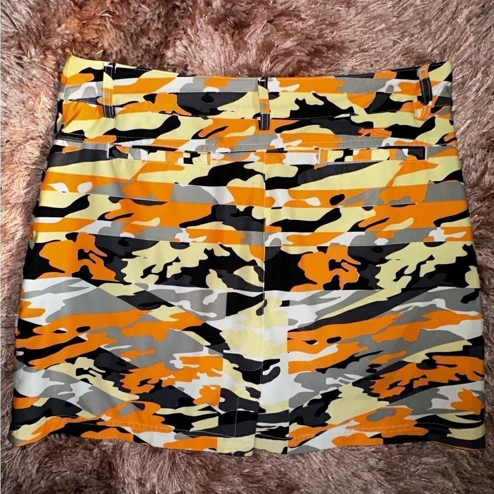 Slazenger Camo Golf Skort Skirt with Shorts Women's Multicolor Pockets sz 8 EUC
